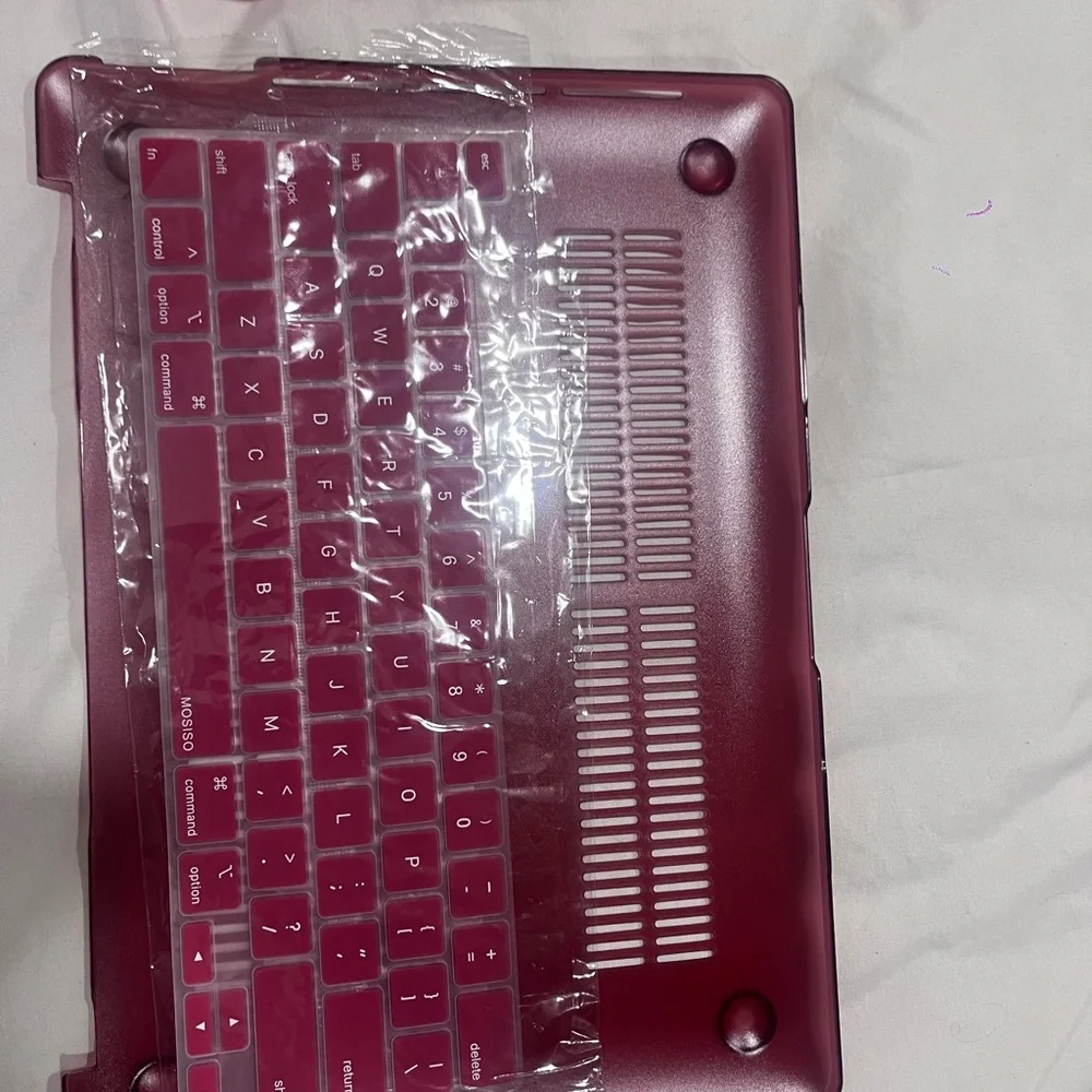 Red Laptop Case and Keyboard Cover